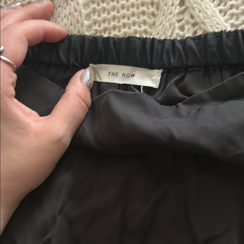 The Row Black Casual Skirt with Elastic Waistband